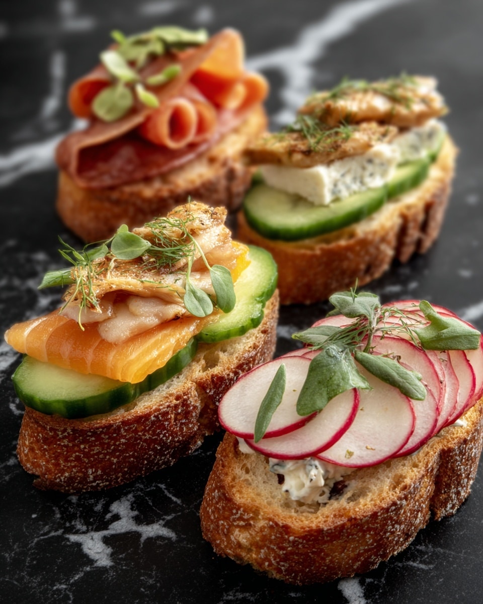 Mini Open Faced Sandwiches Recipe - Recipe Image