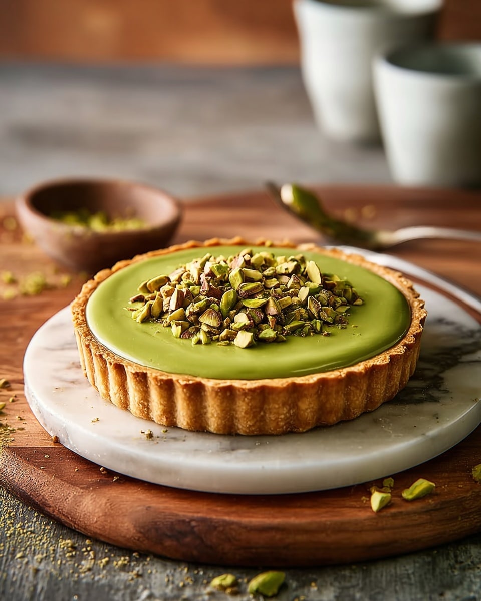 Creamy Pistachio Tart with Rich Pistachio Filling Recipe - Recipe Image