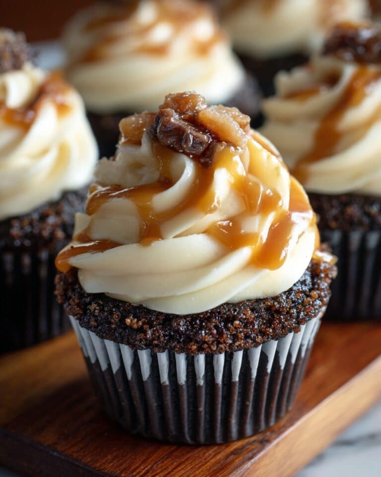 Sticky Toffee Cupcakes with Chocolate Topping Recipe