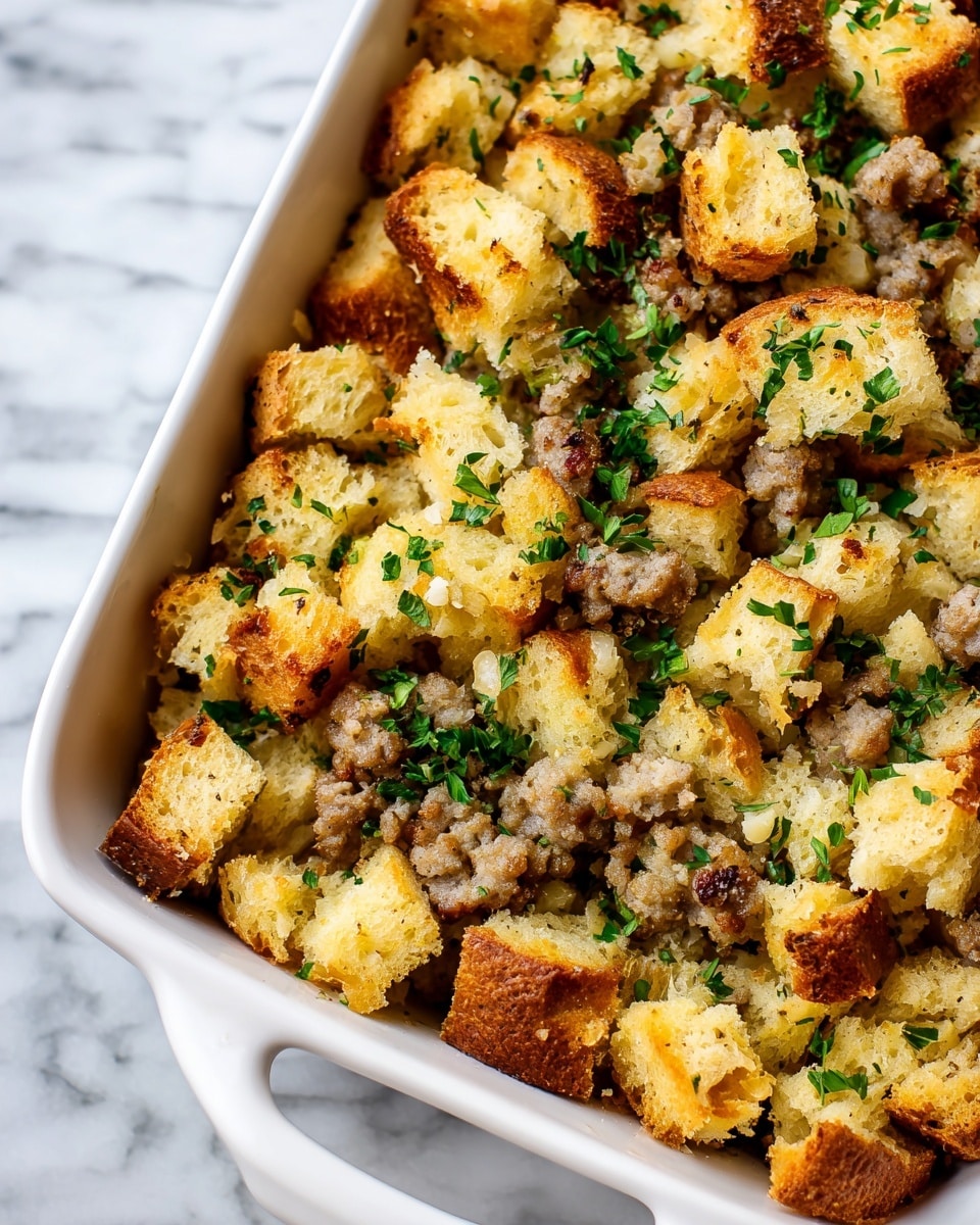 Vegan Sausage Stuffing with Sage Recipe - Recipe Image