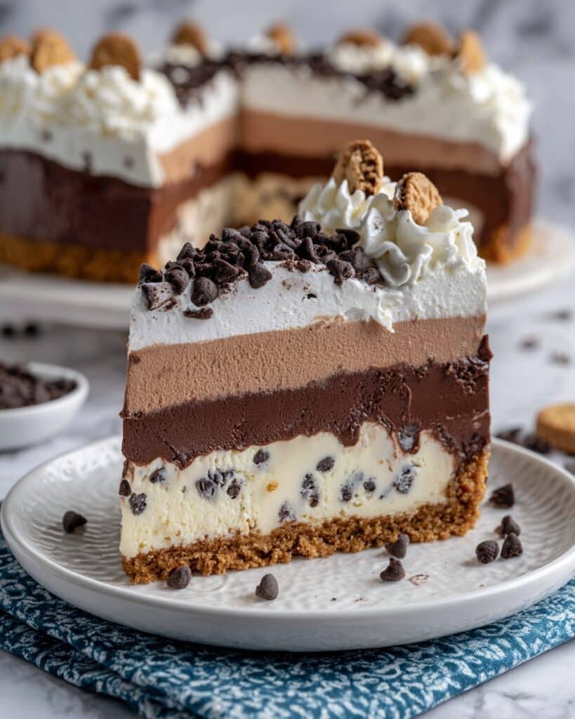 Chocolate Chip Cookie Dough Ice Cream Cake Recipe