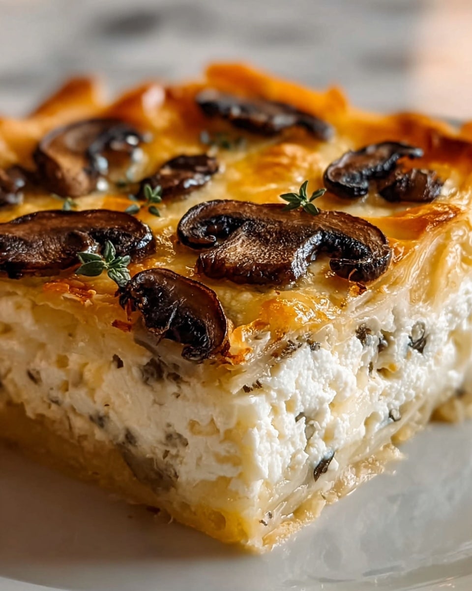 Feta & Mushroom Brunch Squares Recipe - Recipe Image