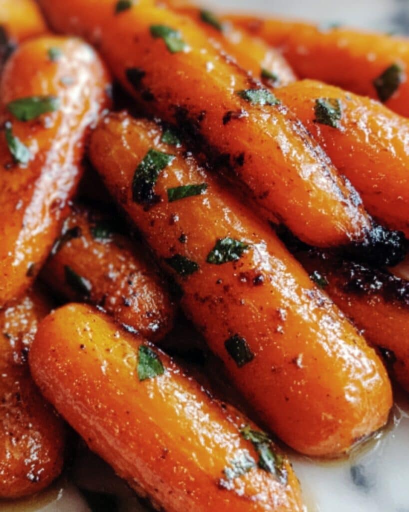 Honey Garlic Butter Roasted Carrots Recipe