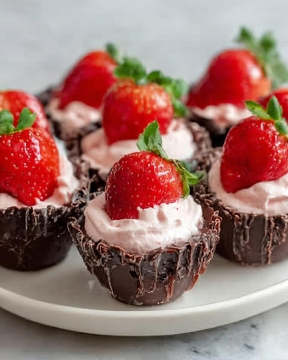 Chocolate Cheesecake Stuffed Strawberries Recipe