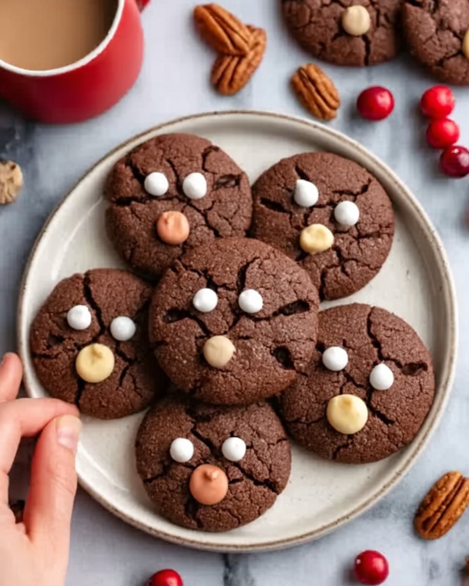 Chocolate Peanut Butter Reindeer Cookies Recipe - Recipe Image
