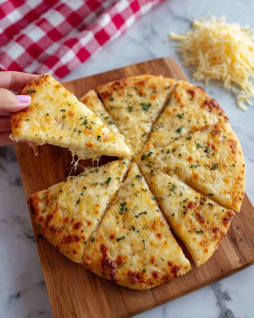 Air Fryer Cheesy Tortilla Garlic Bread Recipe