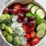 Greek Healthy Broccoli Salad with Cashew Lemon Dressing Recipe