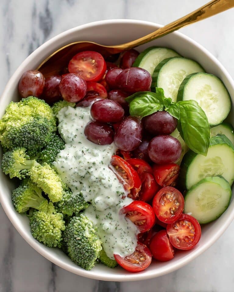 Greek Healthy Broccoli Salad with Cashew Lemon Dressing Recipe