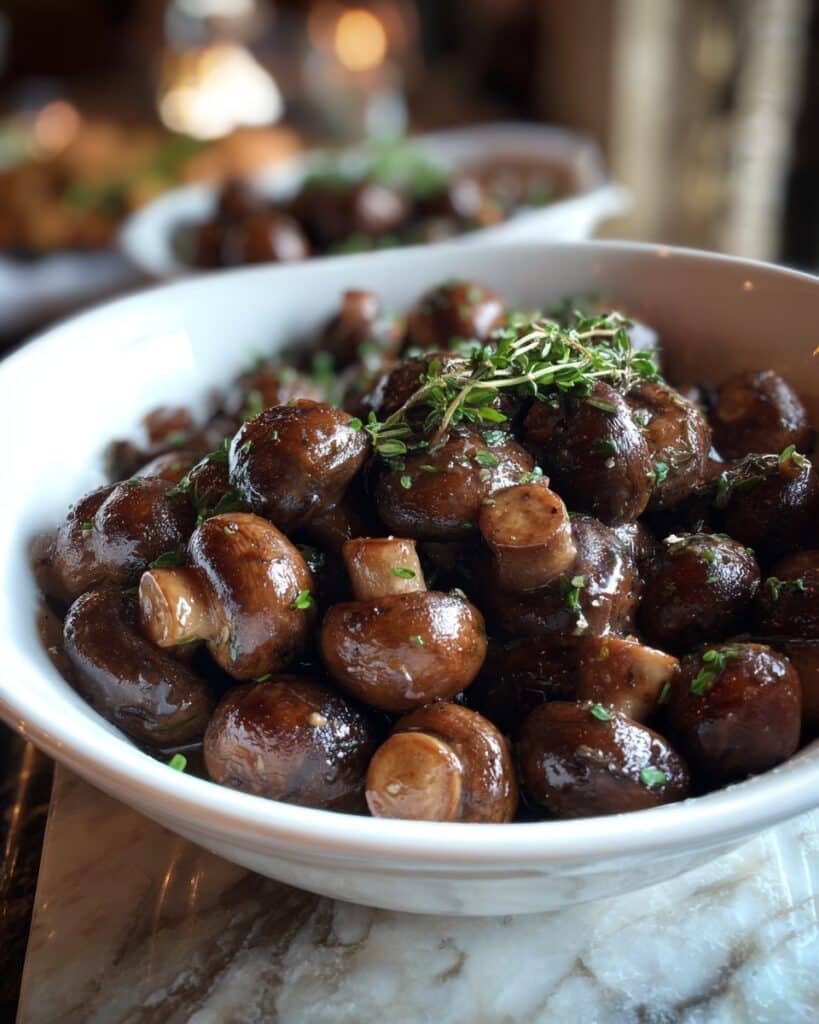 Balsamic Soy Roasted Garlic Mushrooms Recipe