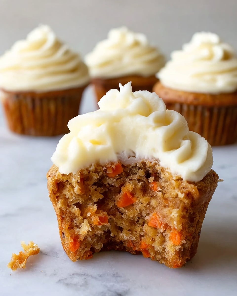 Carrot Cake Cupcakes with Cream Cheese Frosting Recipe 6 Carrot Cake Cupcakes with Cream Cheese Frosting Recipe - Recipe Image