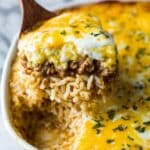 Cheesy Ground Beef and Rice Casserole Recipe