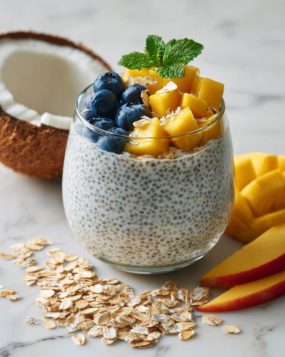 Coconut Chia Seed Pudding with Tropical Fruit Recipe