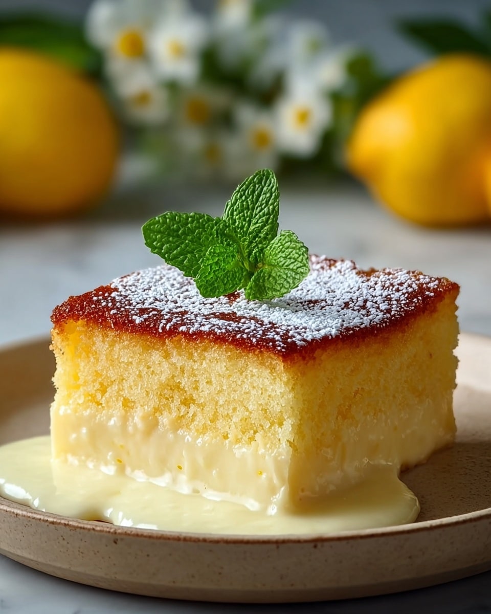 Lemon Custard Cake Recipe - Recipe Image