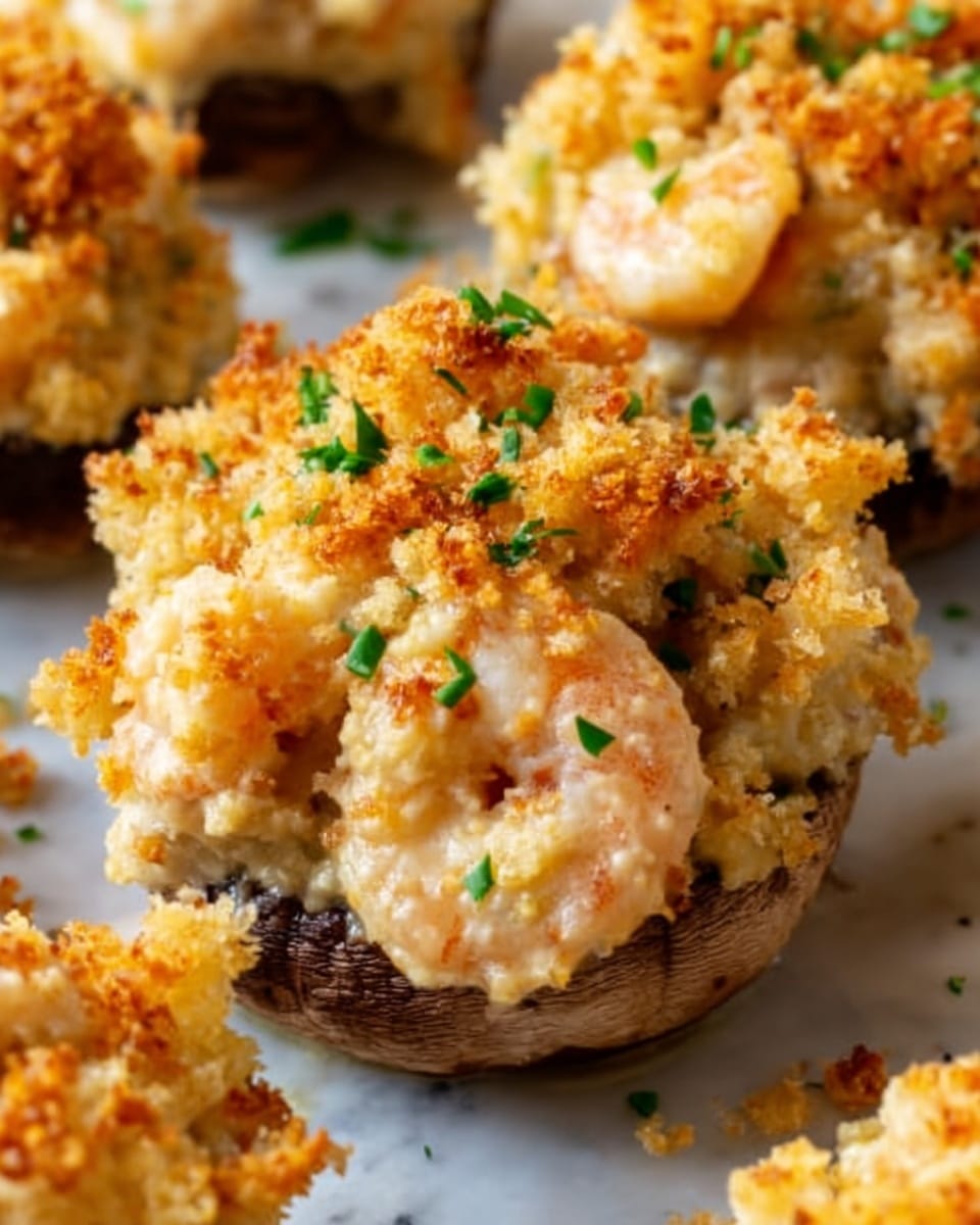 Savory Shrimp Casserole with Cheddar, Mozzarella, and Panko Breadcrumb Topping Recipe - Recipe Image