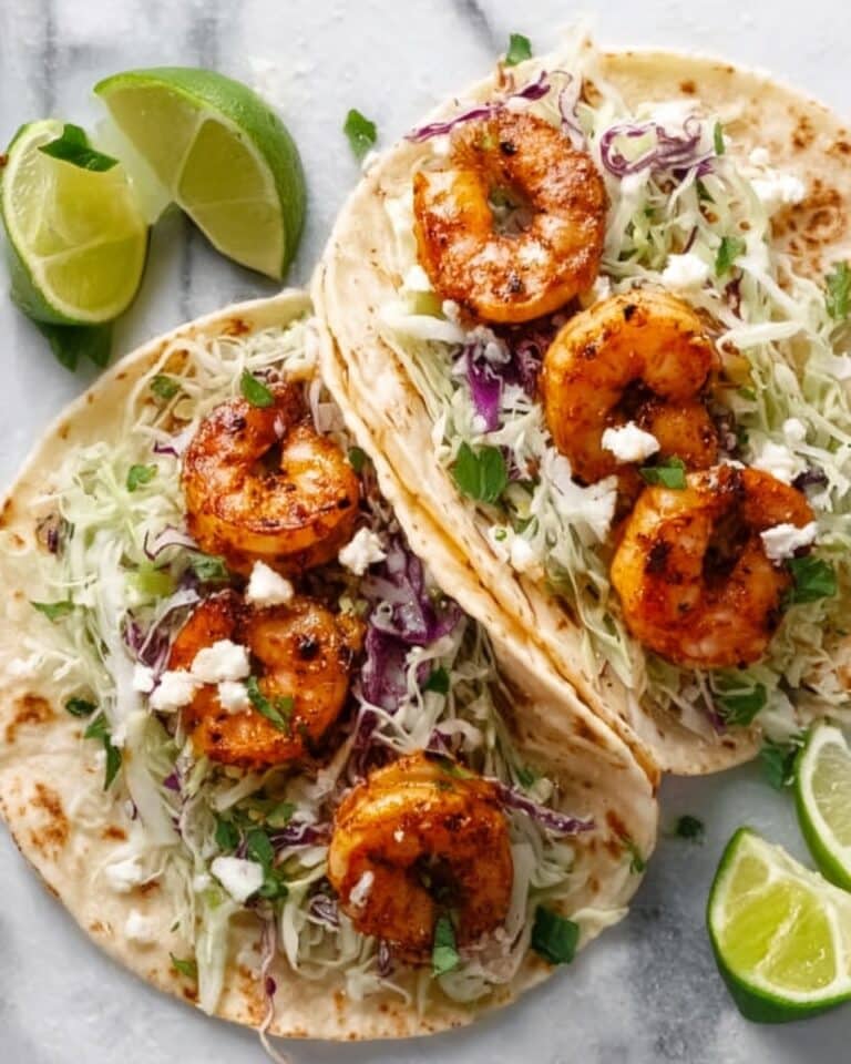 Shrimp Tacos with Cilantro Lime Slaw Recipe
