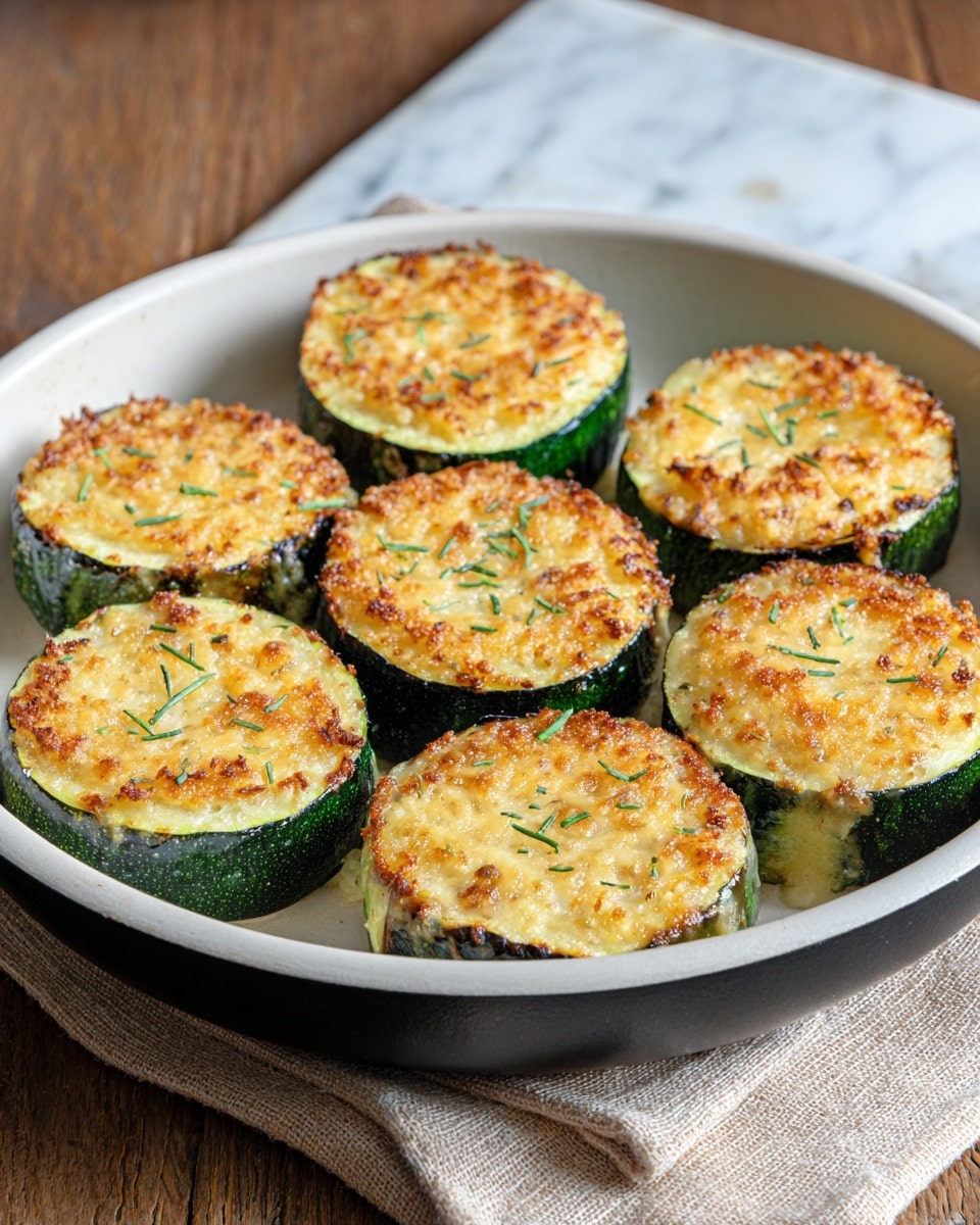 Baked Parmesan Zucchini Rounds Recipe - Recipe Image