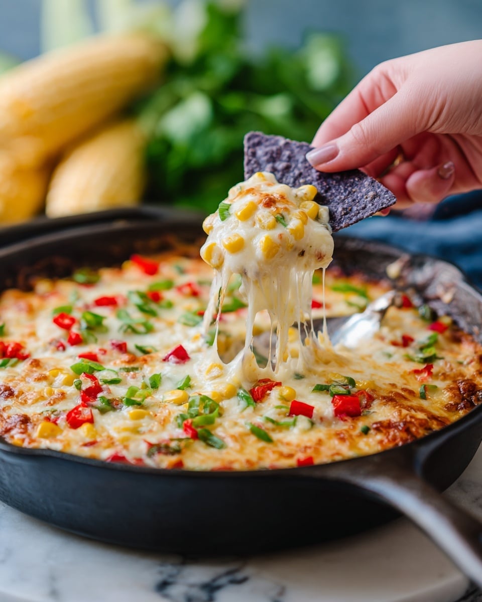 Roasted Corn Queso Fundido Recipe
