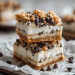 No-Bake Cookie Dough Cheesecake Bars Recipe