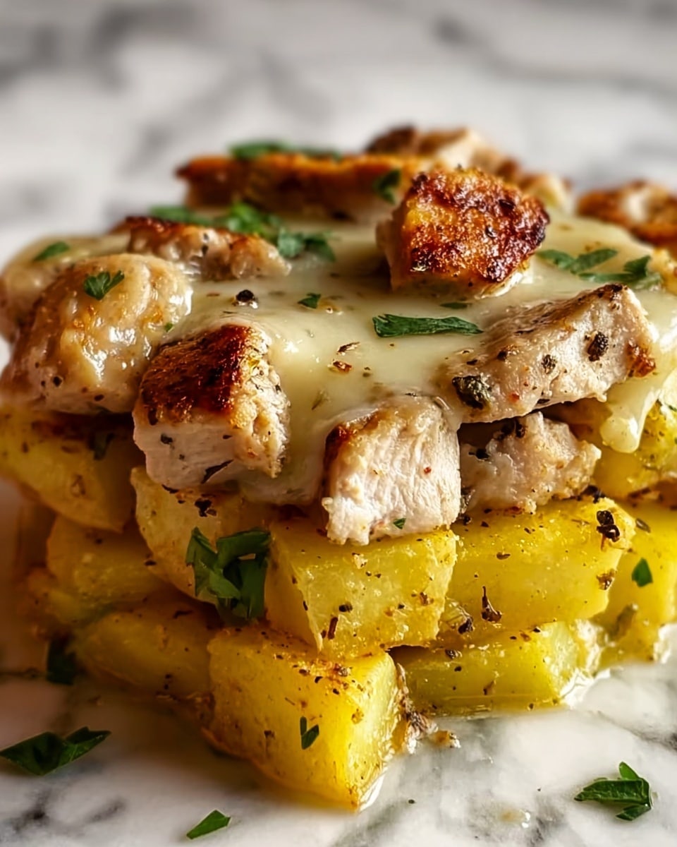 Garlic Parmesan Chicken and Potatoes Recipe - Recipe Image