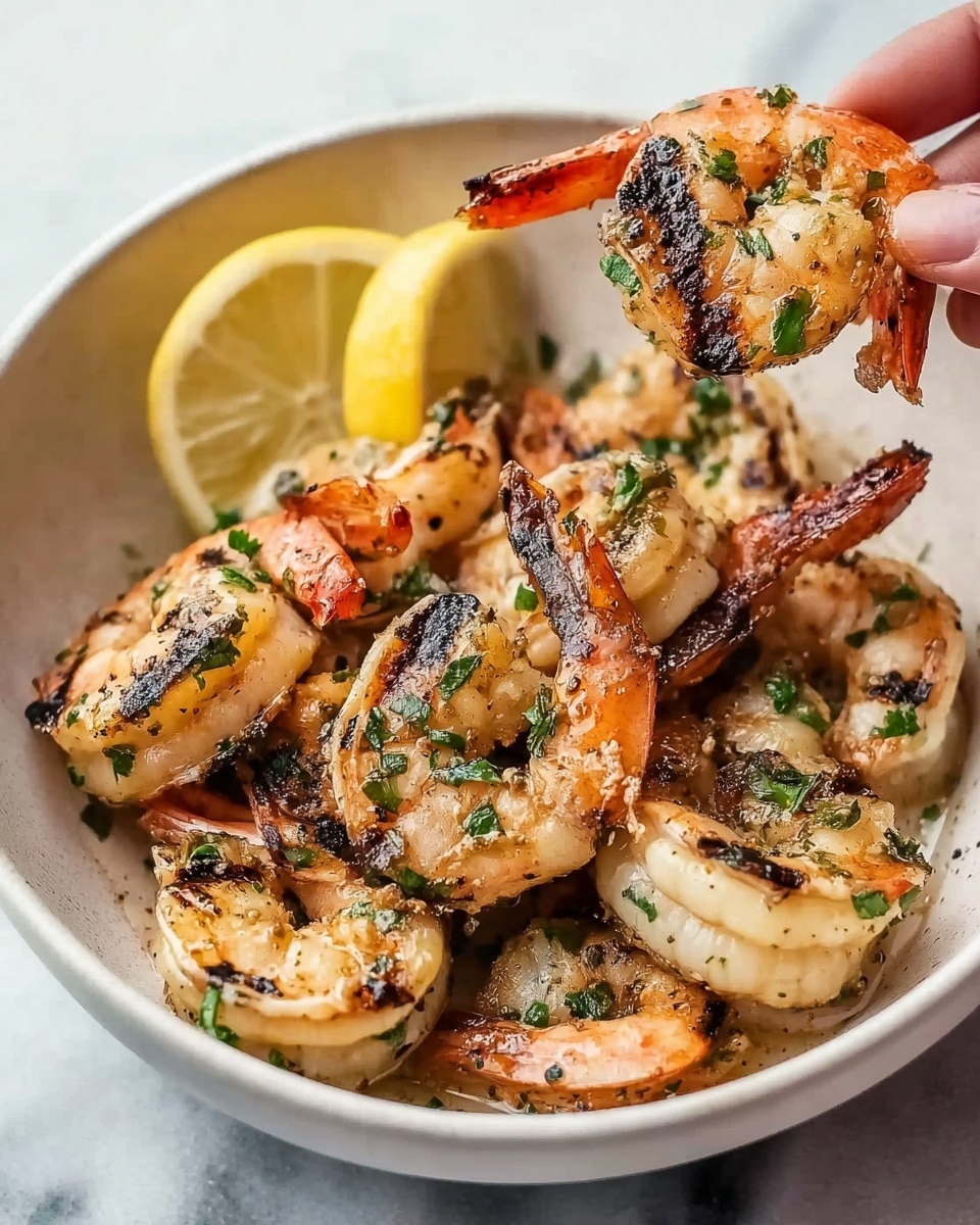 BBQ Grilled Prawns with Garlic, Lemon & Chilli Recipe - Recipe Image