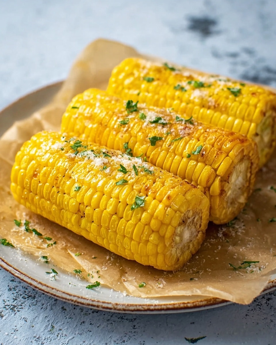 Microwave Corn on the Cob with Butter and Salt Recipe - Recipe Image
