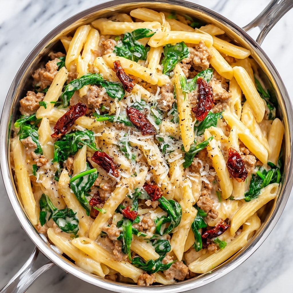 Creamy Tuscan Sausage Pasta Recipe