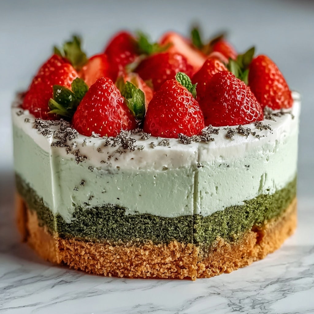 Strawberry Matcha Tres Leches Cake Recipe - Recipe Image