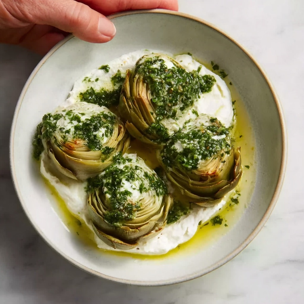 Artichokes on Whipped Ricotta with Herb Gremolata Recipe 5 Artichokes on Whipped Ricotta with Herb Gremolata Recipe - Recipe Image