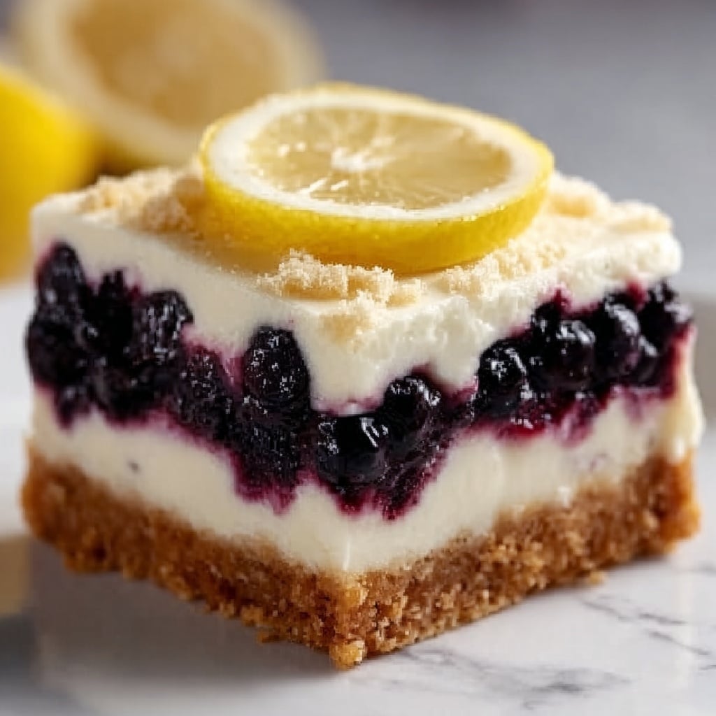 Blueberry Lemon Blondies Recipe 6 Blueberry Lemon Blondies Recipe - Recipe Image