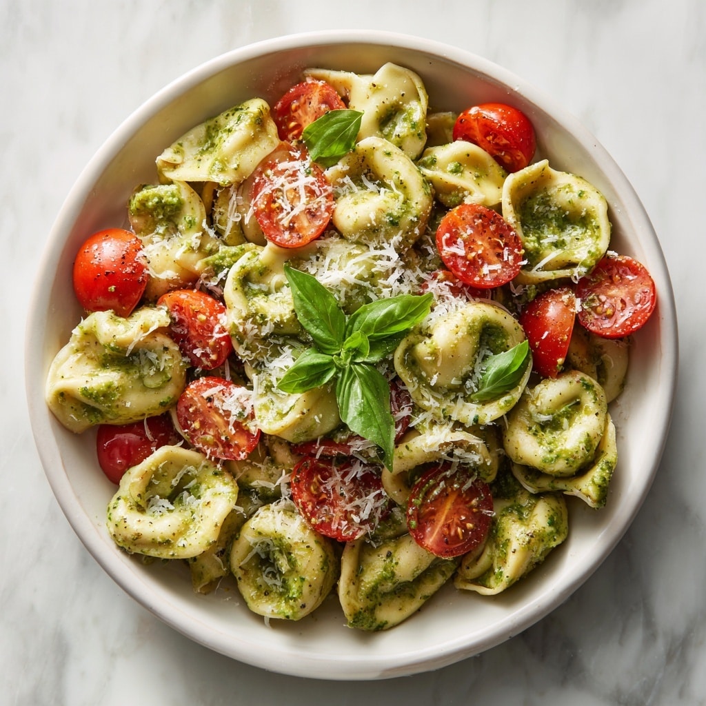 Pesto Tortellini Pasta Salad Recipe - Recipe Image