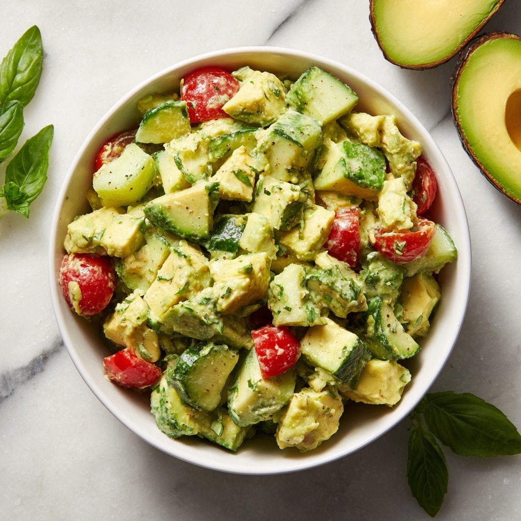 Cucumber Tomato Avocado Salad Recipe - Recipe Image