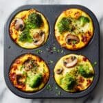 Veggie-Packed Broccoli & Mushroom Egg Cups Recipe