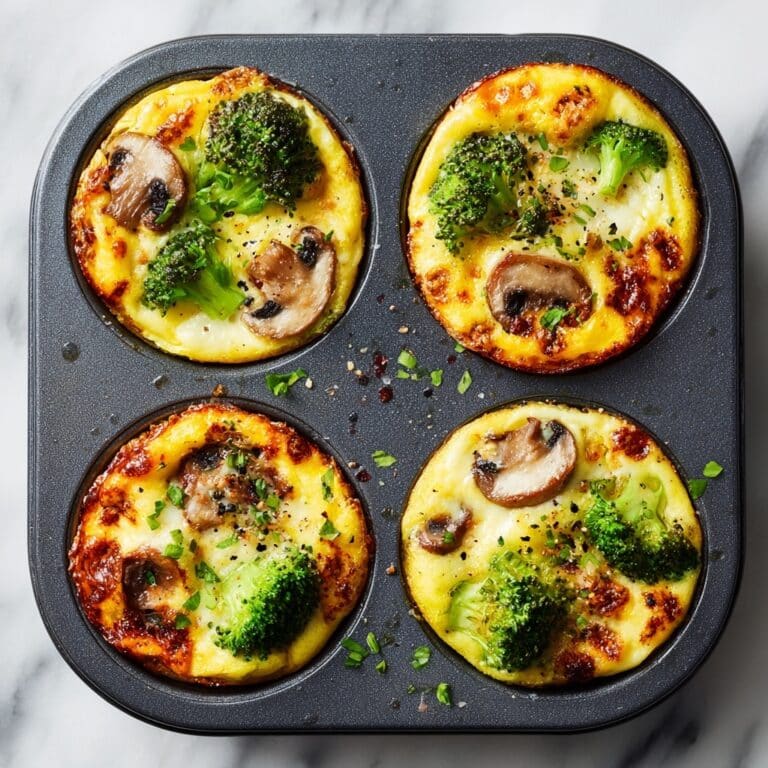 Veggie-Packed Broccoli & Mushroom Egg Cups Recipe