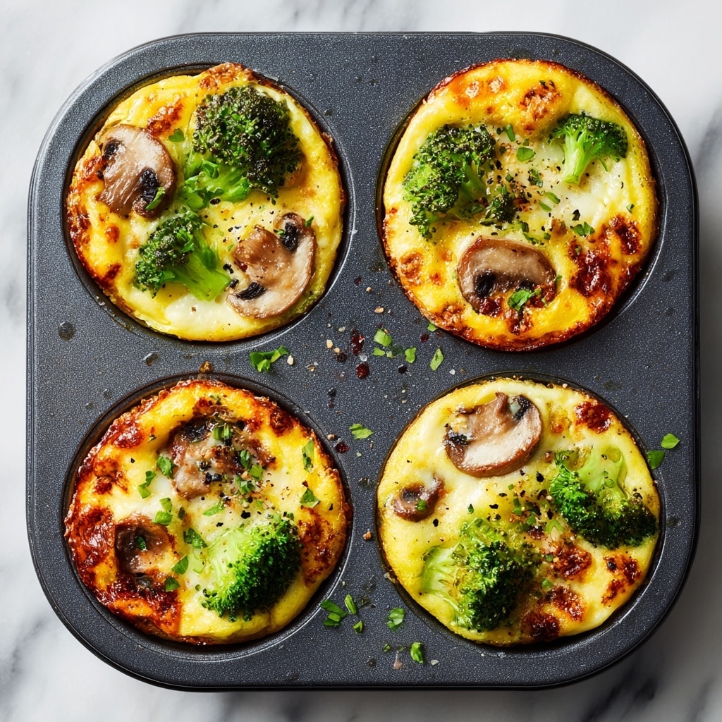 Veggie-Packed Broccoli & Mushroom Egg Cups Recipe