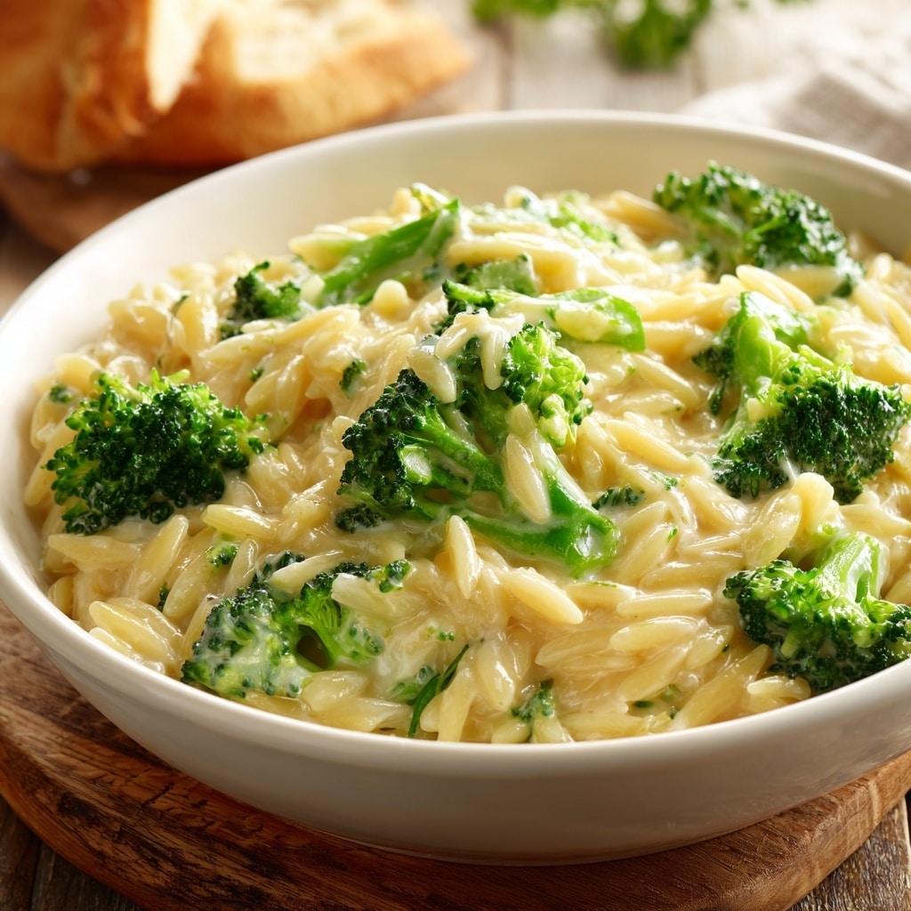 One-Pot Broccoli Cheese Orzo Recipe