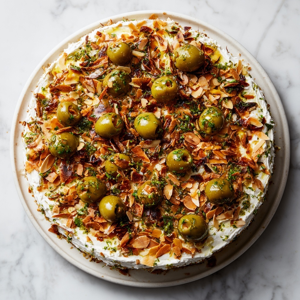 Ricotta with Crushed Olives, Almonds & Lemon Recipe