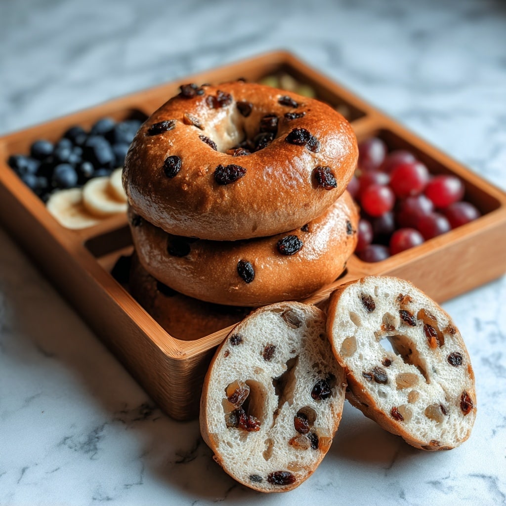 Cinnamon and Raisin Bagels Recipe - Recipe Image