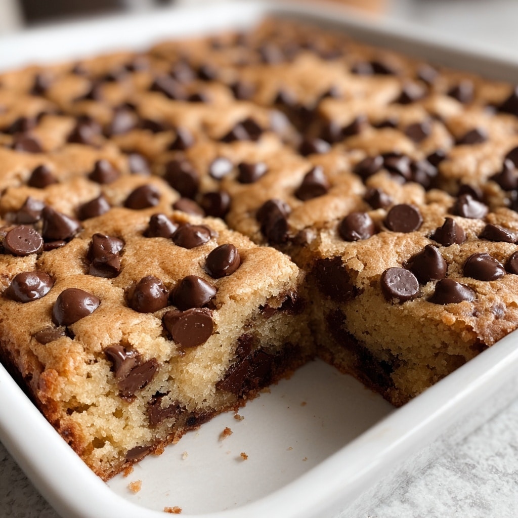 Chocolate Chip Cake Mix Cookie Bars Recipe - Recipe Image