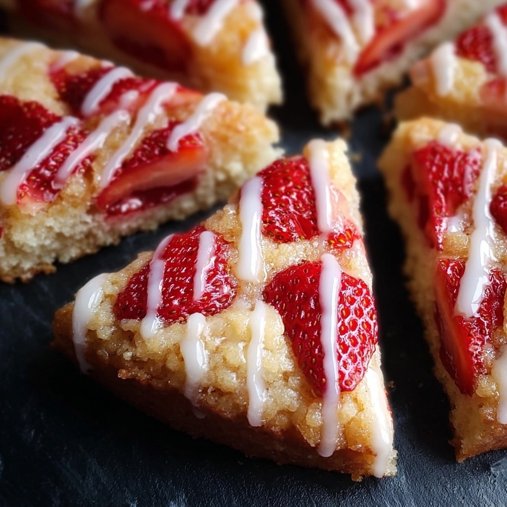 Glazed Strawberry Shortcake Scones Recipe - Recipe Image
