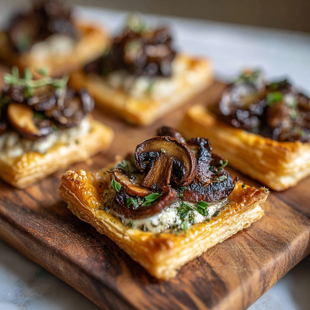 Mushroom, Shallot, and Herbed Goat Cheese Tarts Recipe