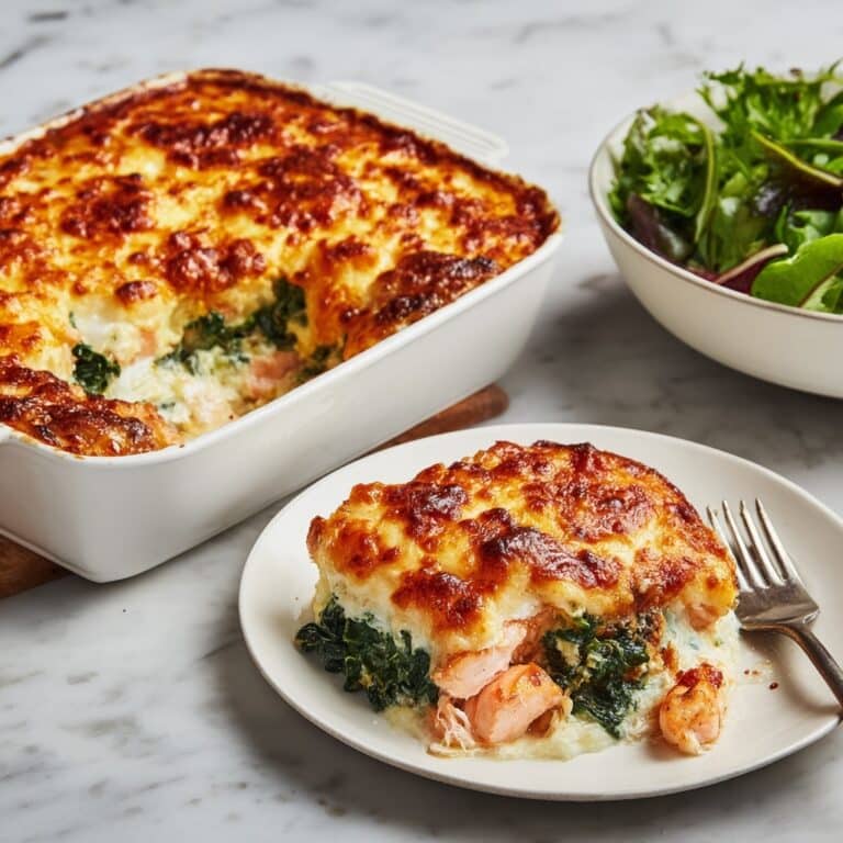 Salmon Lasagne with Spinach Recipe