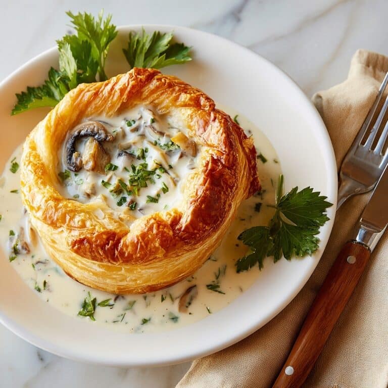 Vol-au-Vent with Creamy Mushroom Filling Recipe