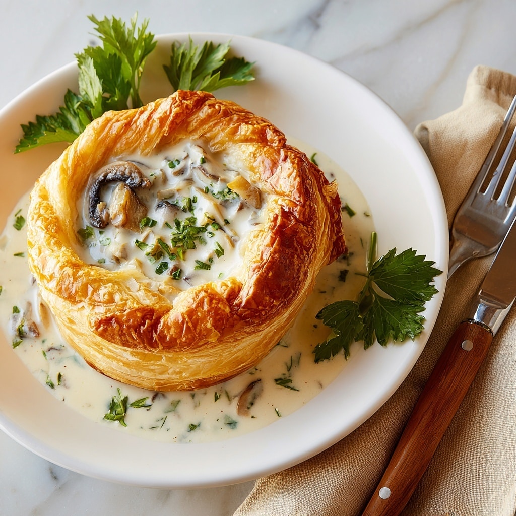 Vol-au-Vent with Creamy Mushroom Filling Recipe
