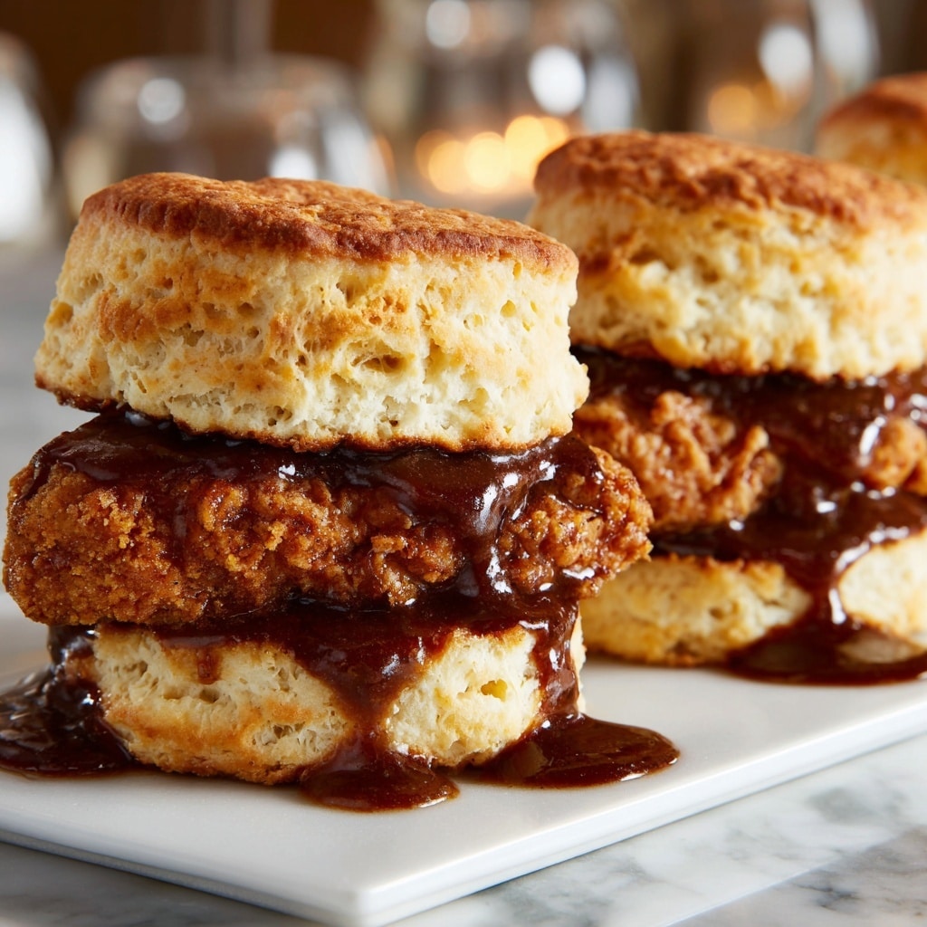 Hot Honey Chicken Biscuit Sandwiches Recipe - Recipe Image