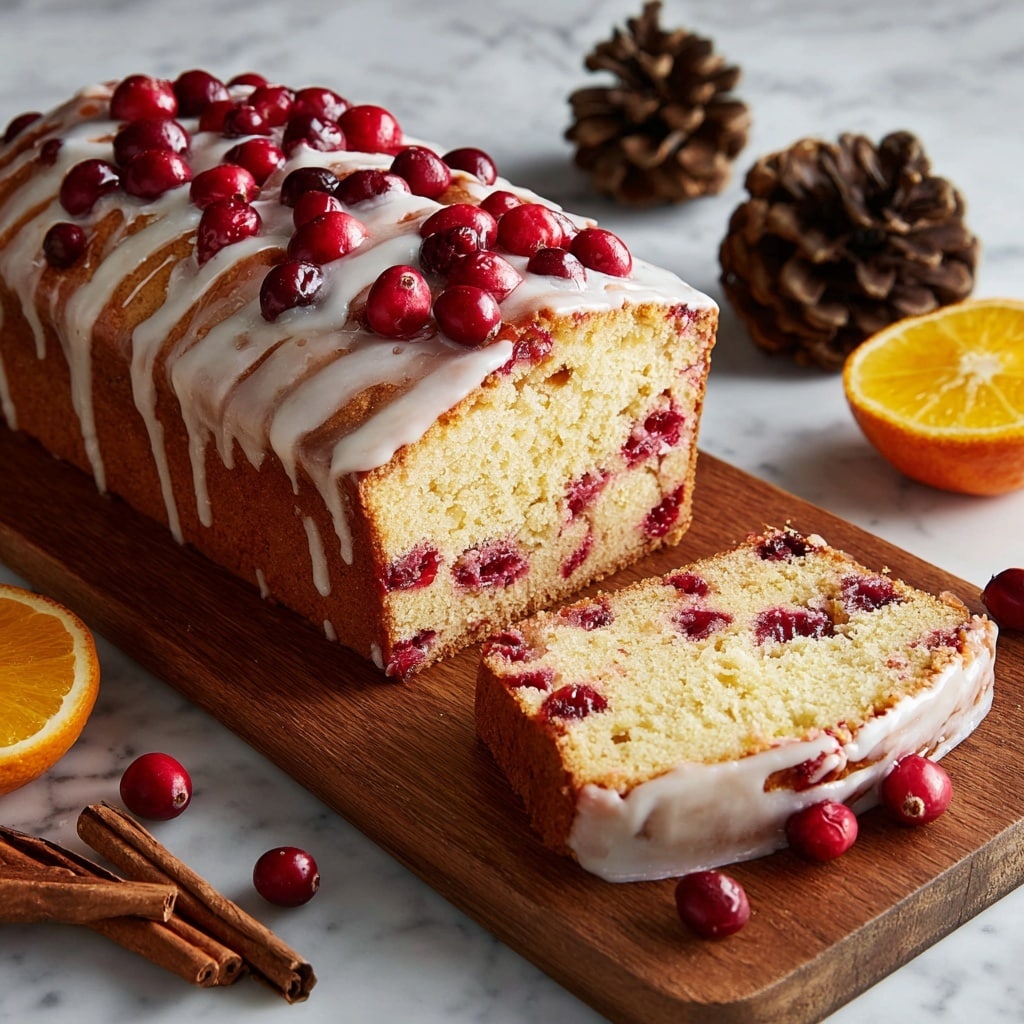 Cranberry Orange Bread with Glaze Recipe - Recipe Image