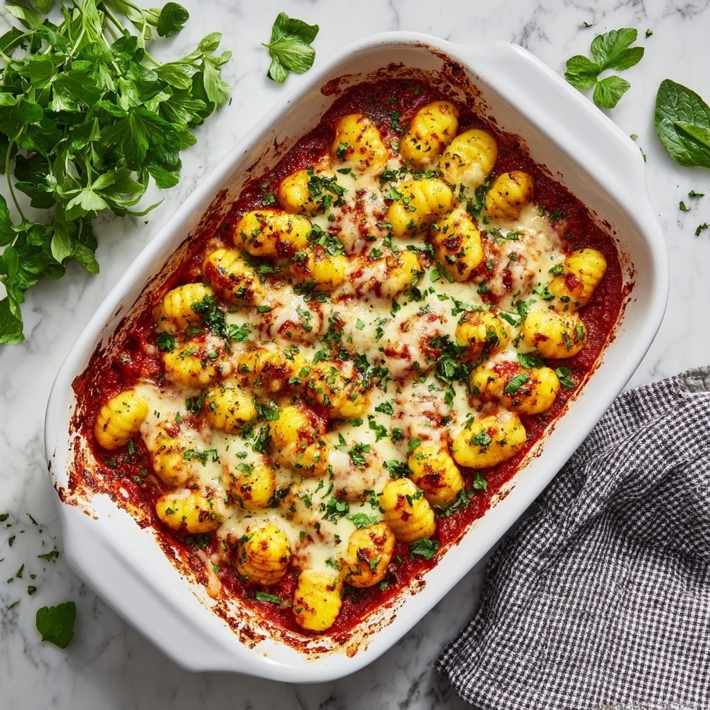 Cheesy Baked Gnocchi Casserole Recipe - Recipe Image