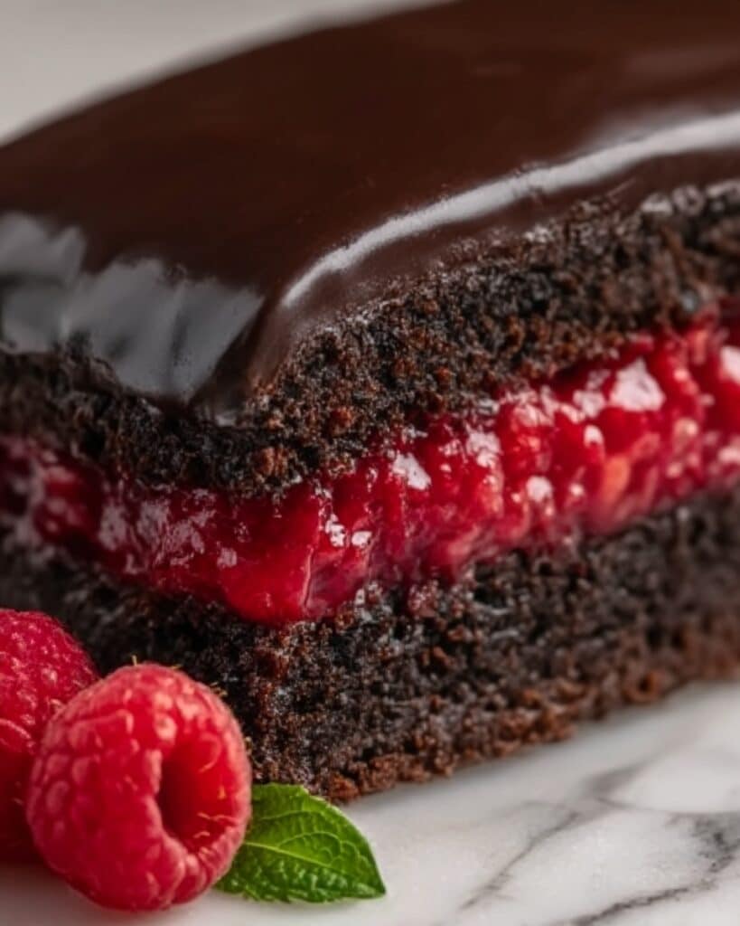 Raspberry Chocolate Poke Cake Recipe