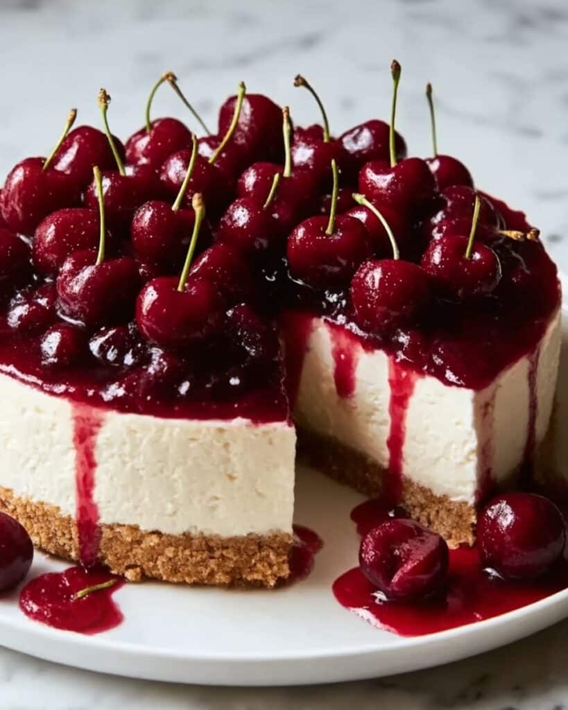 Spiked Cherry Cheesecake Recipe