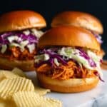 Crockpot BBQ Pulled Chicken Sandwiches Recipe