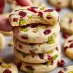 Cranberry Pistachio Shortbread Cookies Recipe